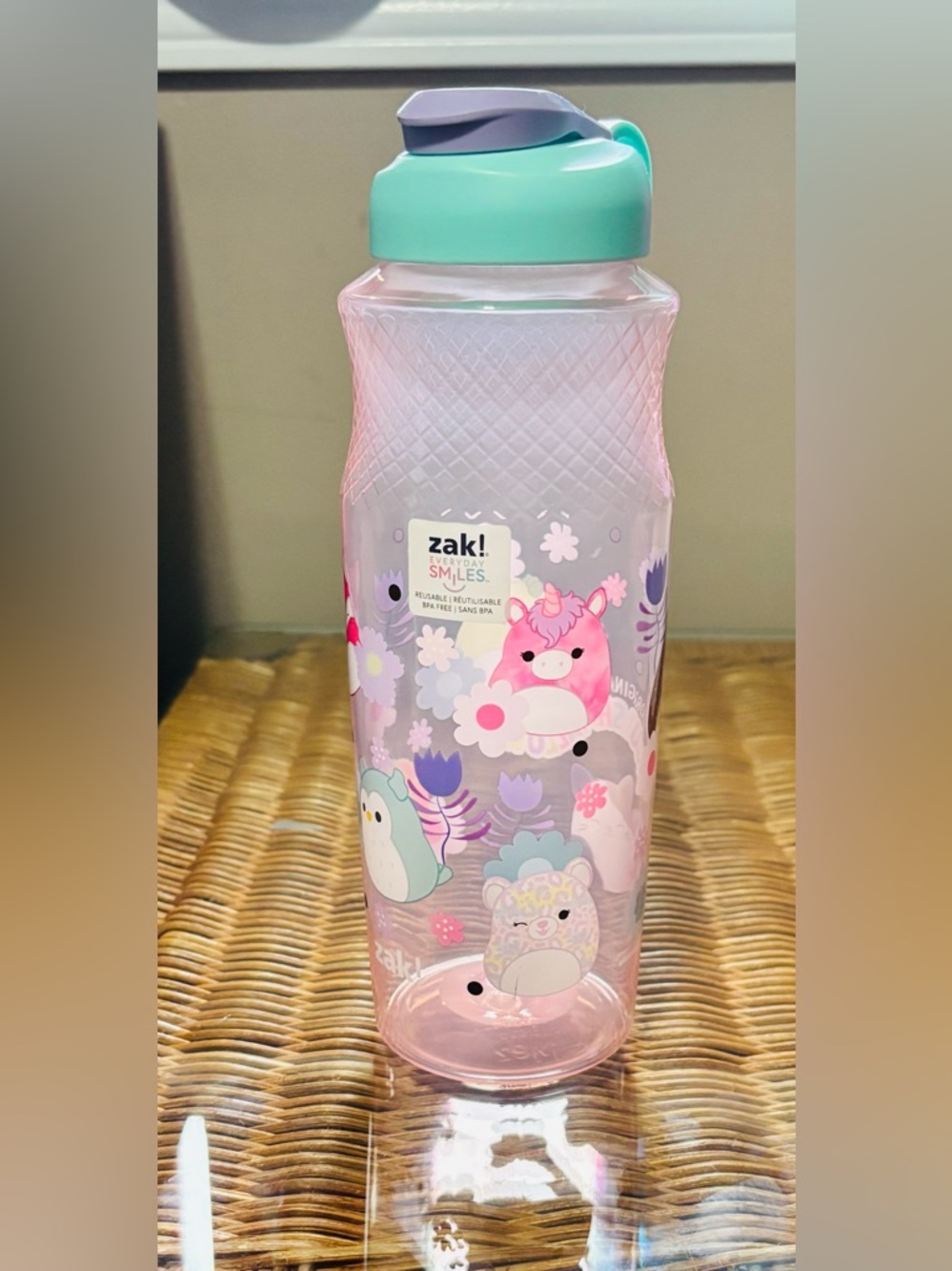Squishmallows 30oz Plastic BPA-Free Water Bottle